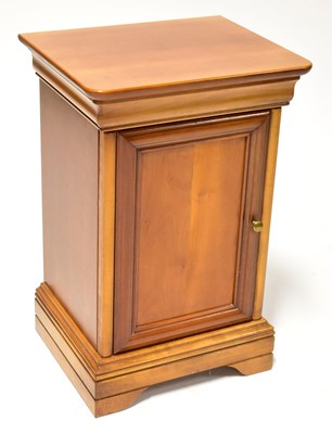 Lot 12 - A pair of modern cherry wood style bedside...