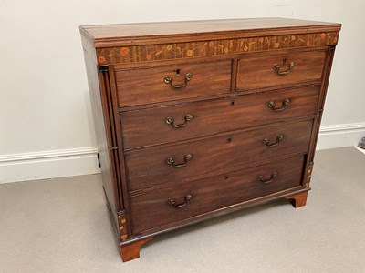 Lot 1089 - A 19th century mahogany and inlaid chest of...