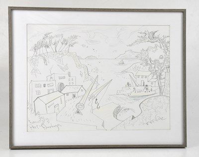 Lot 59 - DAVID WILDE (1913-1978); pencil, 'Port Penrhyn'...