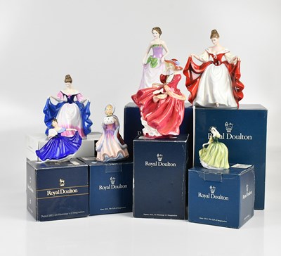 Lot 1427 - ROYAL DOULTON; a collection of six figures...