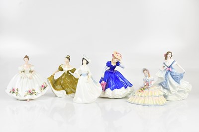 Lot 1428 - ROYAL DOULTON; a collection of six figures...