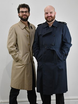 Lot 1325 - BURBERRY; a gentleman's vintage dark navy...