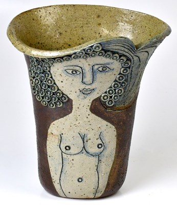 Lot 166 - CLAIRE LAMBERT (born 1936); a vase decorated...