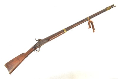 Lot 567 - A 19th century percussion cap rifle, the...