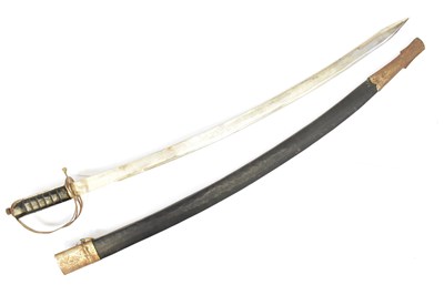 Lot 624 - An Indian sabre, with 73cm acid etched blade,...