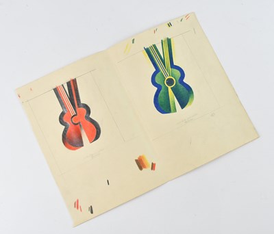 Lot 66 - TREVOR GRIMSHAW (1947-2001); ‘Guitar – Red and...