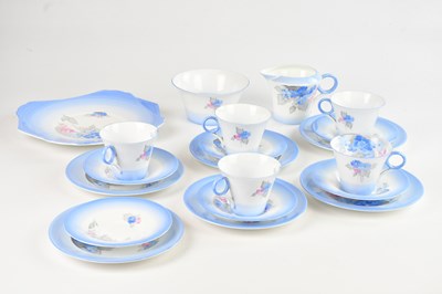 Lot 1532 - SHELLEY; a twenty piece part tea service,...