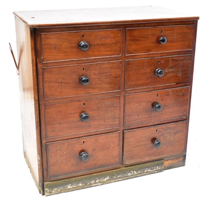 Lot 46 - A Victorian mahogany chest of eight short...