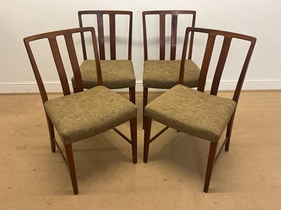 Lot 617 - PEDER PEDERSEN; set of four Danish teak frame...