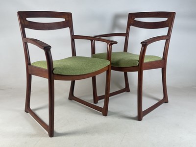 Lot 629 - A pair of mid 20th century afromosia framed...