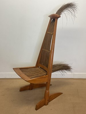 Lot 624 - A sculptural chair constructed from woven...