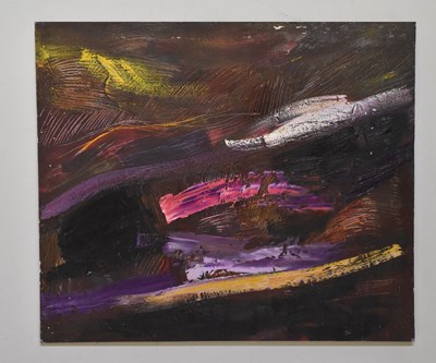 Lot 132 - MARY GASKELL (MAJOR); oil on board, abstract...