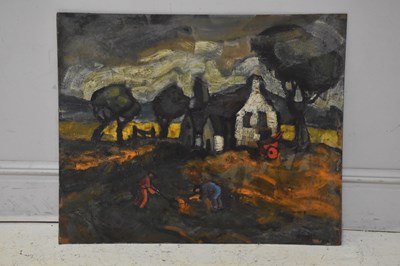 Lot 149 - MARY GASKELL (MAJOR); oil on board, farmhouse...