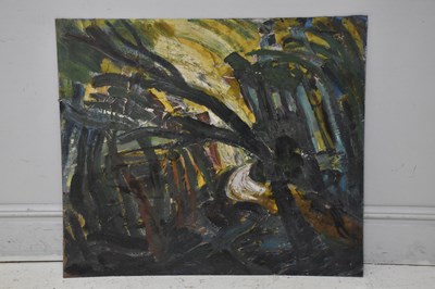 Lot 136 - MARY GASKELL (MAJOR); oil on board, abstract,...