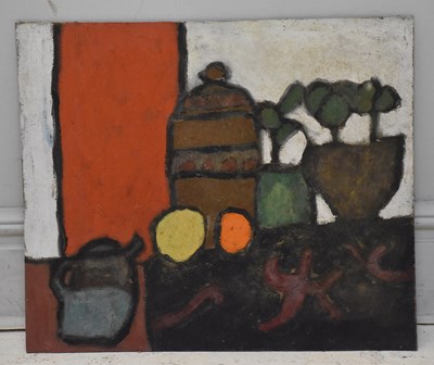 Lot 111 - MARY GASKELL (MAJOR); oil on board, still life,...