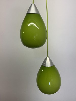 Lot 609 - A pair of contemporary modern green cased...