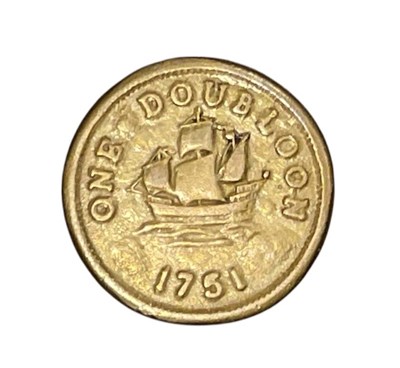 Lot 1614A - An 18th century copper one doubloon coin, 1751,...