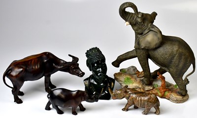 Lot 270 - Five African themed figures, including a...