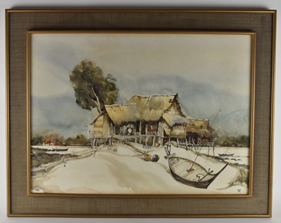 Lot 197 - KID KOSOLAWAT (Thai, 1917-1988); watercolour,...
