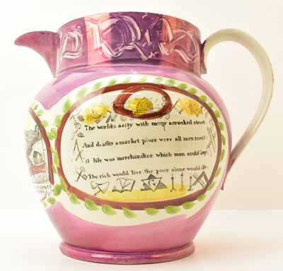 Lot 193 - A 19th century very large Sunderland pink...