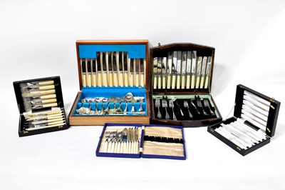 Lot 831 - A 20th century oak case of matching and...
