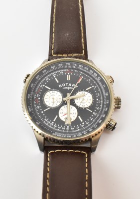 Lot 895 - ROTARY; a gentleman's chronograph wristwatch,...
