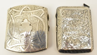 Lot 1248 - Two George V hallmarked silver breast pocket...