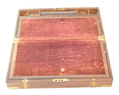Lot 286 - A 19th century rosewood writing slope, with...
