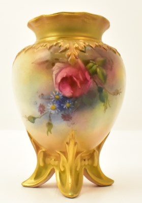 Lot 145 - ROYAL WORCESTER; a James Hadley vase painted...