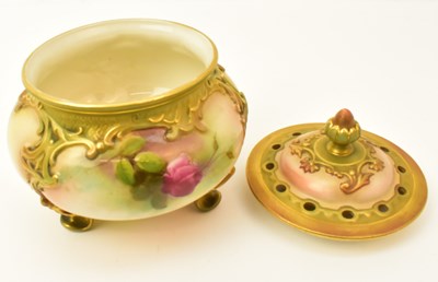 Lot 151 - ROYAL WORCESTER; a James Hadley pot pourri...