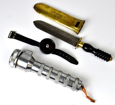Lot 447 - SIEBE GORMAN; a diver's knife with 19.5cm...