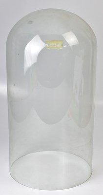 Lot 279 - A large circular glass dome (lacking base),...