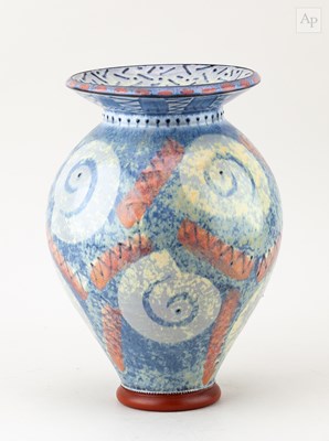 Lot 452 - MORGEN HALL (1960-2016); a tin-glazed...