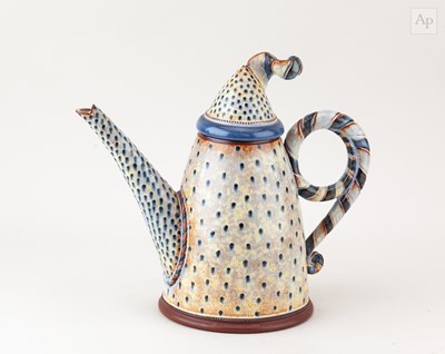 Lot 447 - MORGEN HALL (1960-2016); a tin-glazed...