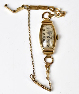 Lot 898 - A ladies' 9ct yellow gold cocktail watch, the...