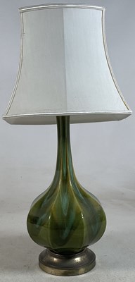 Lot 612 - A vintage ceramic table lamp, with mottled...