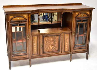 Lot 51 - An Edwardian rosewood vitrine base, with...