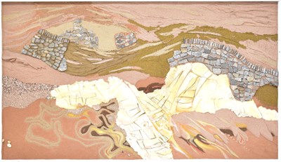 Lot 459 - ALAN COLE; two mixed media abstract...