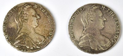Lot 605 - Two restruck Maria Theresa Austrian silver...