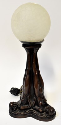 Lot 91 - An Art Deco style bronze-effect table lamp,...