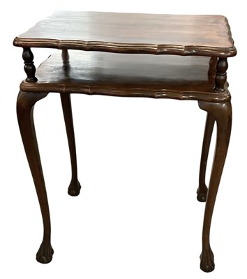 Lot 82 - A reproduction mahogany two tiered rectangular...