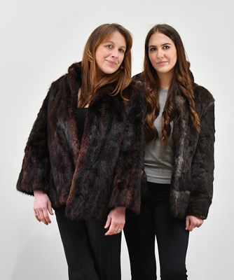 Lot 1385 - DERELLA FUR, LONDON; a short dark brown mink...