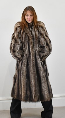 Lot 1312 - A full-length Canadian racoon fur coat, fully...