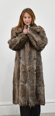 Lot 1345 - A full-length gentleman's rabbit fur coat,...