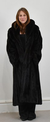 Lot 1313 - A full-length dark brown mink coat, fully...