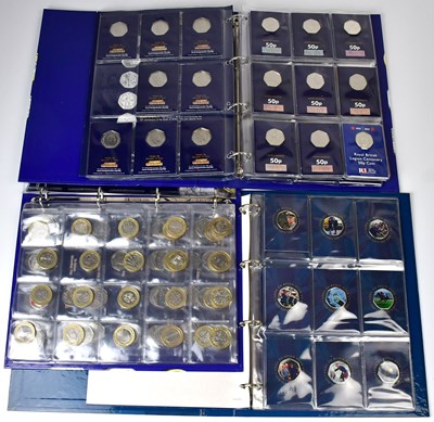 Lot 662 - Three folders containing various commemorative...
