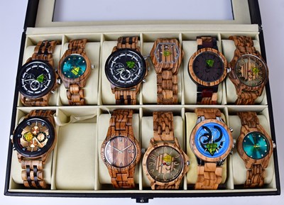 Lot 937 - Eleven gentlemen's wristwatches, all with...