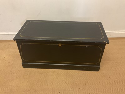 Lot 677 - A reproduction seaman's chest, with rope...