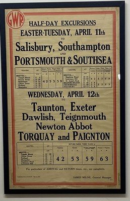 Lot 336 - GREAT WESTERN RAILWAY; a poster promoting...