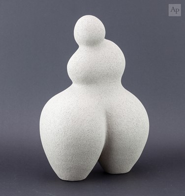 Lot 534 - RACHEL PETERS; 'Woman', a grogged grey...